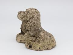 Vintage Reconstituted Stone Puppy or Dog Spaniel Garden Ornament 20th Century - 4804504