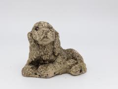 Vintage Reconstituted Stone Puppy or Dog Spaniel Garden Ornament 20th Century - 4804507
