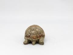 Vintage Reconstituted Stone Tortoise or Turtle Garden Ornament England 1970s - 4711620