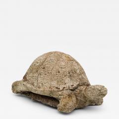 Vintage Reconstituted Stone Tortoise or Turtle Garden Ornament England 1970s - 4716417