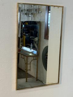 Vintage Rectangular Wall Mirror with Brass Frame - 4290819