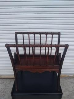 Vintage Regency Style Mahogany Magazine Rack - 3737591