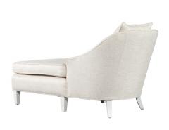 Vintage Restored Chaise Lounge in Cream Fabric - 3885497