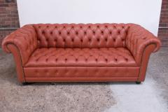 Vintage Restored English Leather Chesterfield Sofa - 1749725