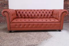 Vintage Restored English Leather Chesterfield Sofa - 1749726