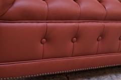 Vintage Restored English Leather Chesterfield Sofa - 1749746