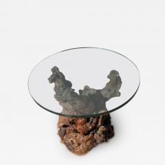Vintage Root Side Table with Glass Top - 2804649