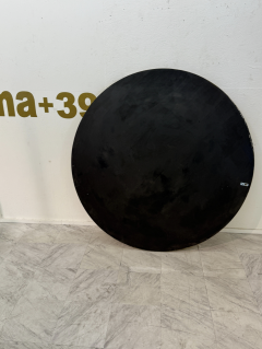Vintage Round Bamboo Mirror with Wide Frame - 4589661