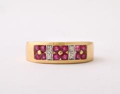Vintage Ruby and Diamond Gold Ring - 4270347