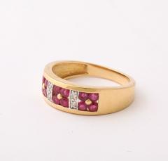 Vintage Ruby and Diamond Gold Ring - 4270348