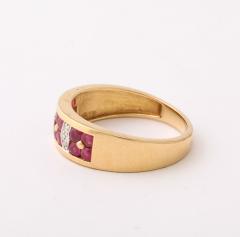 Vintage Ruby and Diamond Gold Ring - 4270349