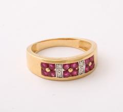 Vintage Ruby and Diamond Gold Ring - 4270353