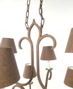 Vintage Rustic Tole Chandelier Probably Italian - 3630019
