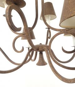 Vintage Rustic Tole Chandelier Probably Italian - 3630020