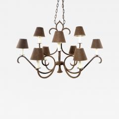 Vintage Rustic Tole Chandelier Probably Italian - 3630546