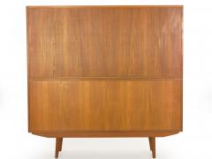 Vintage Scandinavian Mid Century Modern Teak Bookcase Cabinet - 987692