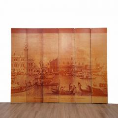 Vintage Screen with Scenes of Venice France circa 1960 - 3738366