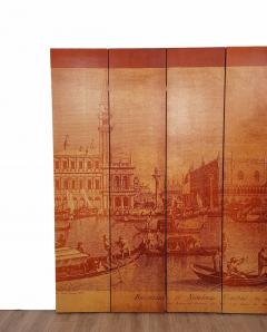 Vintage Screen with Scenes of Venice France circa 1960 - 3738367