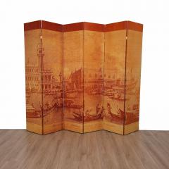 Vintage Screen with Scenes of Venice France circa 1960 - 3738371