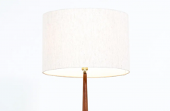 Vintage Sculpted Walnut Floor Lamp with Side Table by Laurel - 2605672