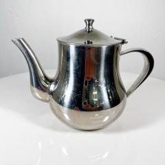 Vintage Sculptural Stainless Steel Personal Tea Pot Pitcher - 3199362