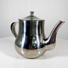 Vintage Sculptural Stainless Steel Personal Tea Pot Pitcher - 3199367
