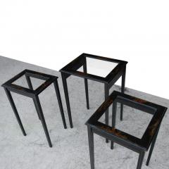 Vintage Set of 3 Japanned Nesting Tables - 2813996