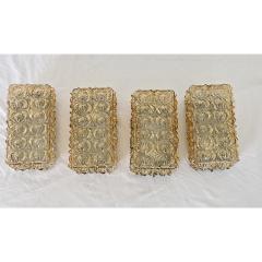 Vintage Set of Four Glass Wall Sconces - 4439731