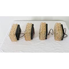 Vintage Set of Four Glass Wall Sconces - 4439732