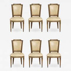 Vintage Set of Six Louis XVI Style Painted Dining Room Chairs - 2068845