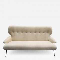 Vintage Shearling Settee 1950s - 2932560