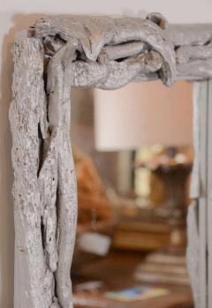 Vintage Silver Leafed Driftwood Frame Mirror - 1457303