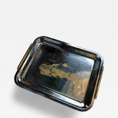 Vintage Silver Plated Serving Tray Scenic Motif - 4374459