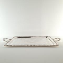 Vintage Silver Plated Serving Tray in the Georgian Style circa 1960 - 3629528