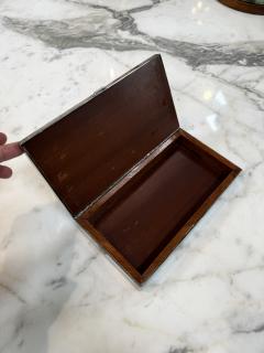 Vintage Silverplate Box with Malachite Inlay Lid - 4593184
