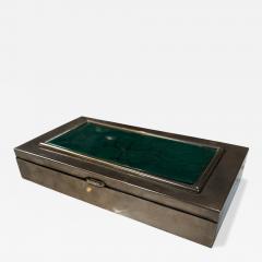 Vintage Silverplate Box with Malachite Inlay Lid - 4594583