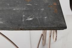 Vintage Slate Top Iron Garden Dining Table - 1538877