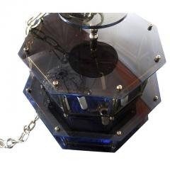 Vintage Smoked Glass Lucite Chandelier - 2616704