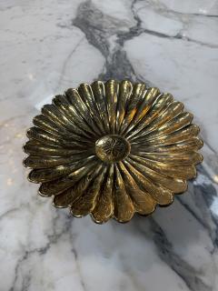 Vintage Solid Brass Pedestal Bowl - 4623589