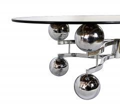 Vintage Space Age Design Chrome and Glass Coffee Table from 1970s - 3773432