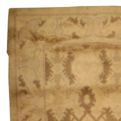 Vintage Spanish Beige Handmade Wool Rug - 2441389