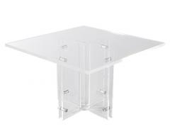 Vintage Square Acrylic Dining Table - 3389838