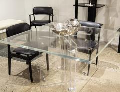 Vintage Square Acrylic Dining Table - 3389843