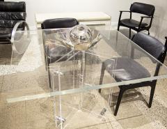 Vintage Square Acrylic Dining Table - 3389846