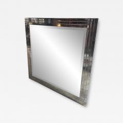 Vintage Square Chrome Mirror 1980s - 3056782