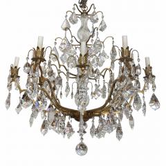 Vintage St Louis French Crystal Bronze Chandelier - 4715780