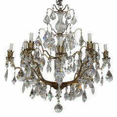 Vintage St Louis French Crystal Bronze Chandelier - 4715782