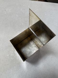 Vintage Stainless Steel Hinged Storage Box - 4564157