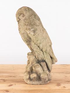 Vintage Stone Horned Owl Garden Ornament USA Mid 20th C  - 4279796