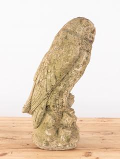 Vintage Stone Horned Owl Garden Ornament USA Mid 20th C  - 4279799